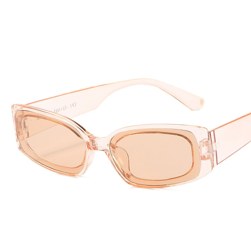 Lentes Aesthetic semi transparentes cuadradas con estilo