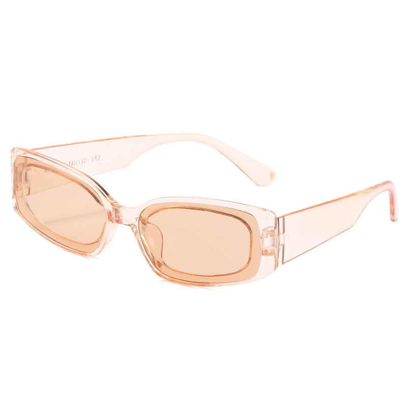 Lentes Aesthetic semi transparentes cuadradas con estilo