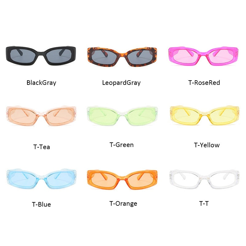 Lentes Aesthetic semi transparentes cuadradas con estilo